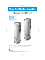 Vicks V3800 Cool Mist Manual de usuario