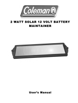 Coleman 2 WATT SOLAR 12 VOLT BATTERY MAINTAINER Manual de usuario