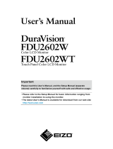 Eizo DuraVision FDU2602W Manual de usuario