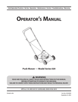 Yard Machines Series 020 Manual de usuario