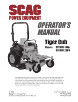Scag Power Equipment Tiger Cub Manual de usuario