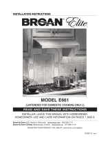 Broan EC62 SERIES Manual de usuario