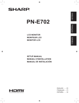 Sharp PN-E702 Guía de instalación
