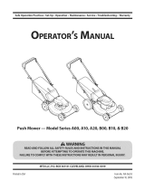 MTD 800 Series El manual del propietario