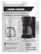 Black & Decker VersaBrew DCM1100W Manual de usuario