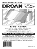 Broan EPD61 SERIES Guía de instalación