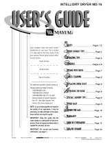Maytag MDE8600AYW Manual de usuario