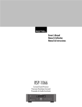 Rotel RSP-1066 El manual del propietario