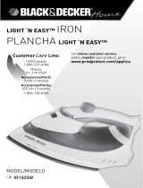 Black & Decker LIGHT ‘N EASY IR1925W Manual de usuario