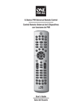 Universal Remote Control ONE FOR ALL PVR 6 Manual de usuario