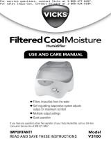 Vicks V3100 - Vicks . Cool Mist Humidifier Instrucciones de operación