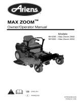 Ariens 991065-Max Zoom 2552 El manual del propietario