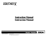 Euro-Pro 380A Manual de usuario