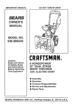 Craftsman SNOWTHROWER 536.8884 El manual del propietario