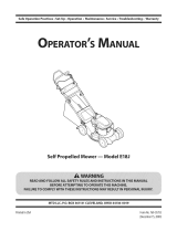 MTD E18J El manual del propietario
