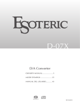 Esoteric Esoteric D-07X El manual del propietario