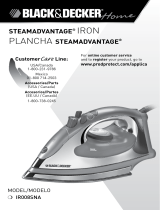 Black & Decker STEAMADVANTAGE IR008SNA Manual de usuario