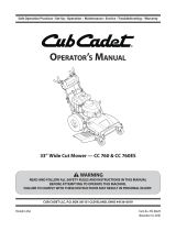 Cub Cadet CC 760 Manual de usuario