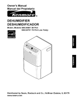 Kenmore 54501 - 50 Pint Dehumidifier El manual del propietario