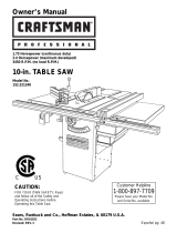 Craftsman 22124 - Professional 10 in. Table Saw El manual del propietario
