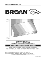 Broan Elite E60000 Serie Guía de instalación