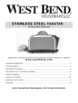 West Bend STAINLESS STEEL TOASTER Manual de usuario
