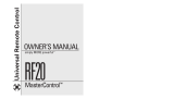 Universal Remote MASTERCONTROL RF20 El manual del propietario