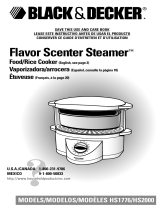 Black and Decker Appliances Flavor Scenter Steamer HS2000 Manual de usuario