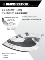 Black and Decker Appliances F975 Manual de usuario