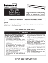Fahrenheat FBE15002 Manual de usuario