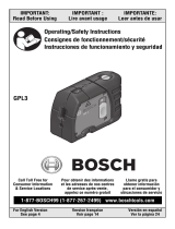 Bosch Power Tools GPL3 Manual de usuario
