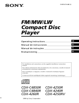 Sony CDX-4260R Manual de usuario