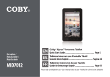 COBY electronic Kyros MID7012 Manual de usuario