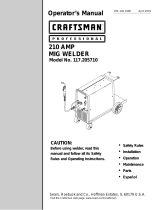 Craftsman 210 AMP MIG WELDER MODEL #117.205710 Manual de usuario