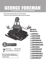 George Foreman GRP94WB The Next Grilleration El manual del propietario