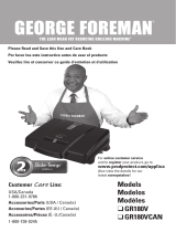 George Foreman GR180VCAN Manual de usuario