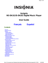 Insignia NS-DA1G/IS-DA2G Digital Music Player Manual de usuario