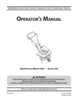 MTD World Tiller - Series 240 Manual de usuario