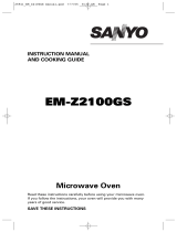 Sanyo EM-Z2100GS - 8 Cubic Foot Microwave Manual de usuario