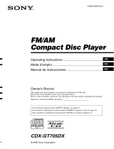 Sony CDX-GT705DX Manual de usuario