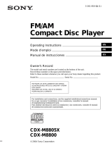 Sony CDX-M8800 Manual de usuario