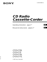 Sony CFD-E70L Manual de usuario