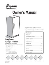 Maytag Deepfreeze Upright Freezers El manual del propietario
