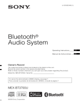 Sony MEX-BT3700U Instrucciones de operación