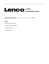Lenco Turntable L-80 USB Manual de usuario