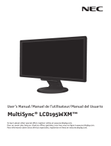 NEC MultiSync LCD195WXM-BK Manual de usuario
