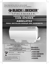 Black & Decker SpaceMaker Can Opener Manual de usuario