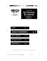 Tripp Lite BC Personal & BC Internet UPS Manual de usuario