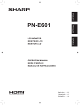 Sharp PN-E601 Manual de usuario