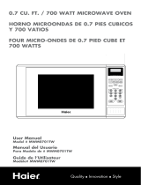 Haier MWM0701TW - 0.7 cu. Ft. 700 Watt Touch Microwave Manual de usuario